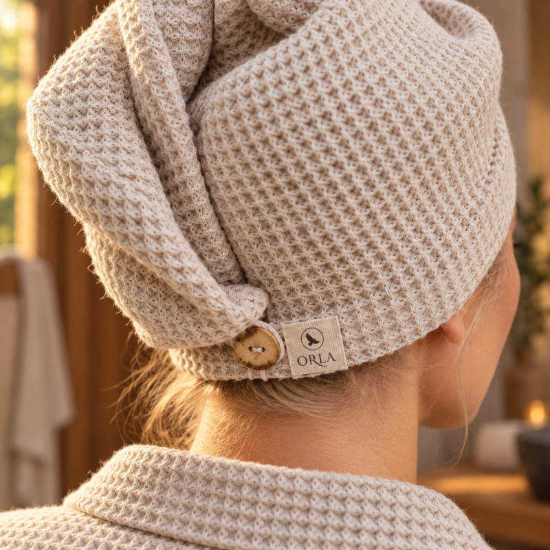 Lniany turban do włosów ORLA Rytuał