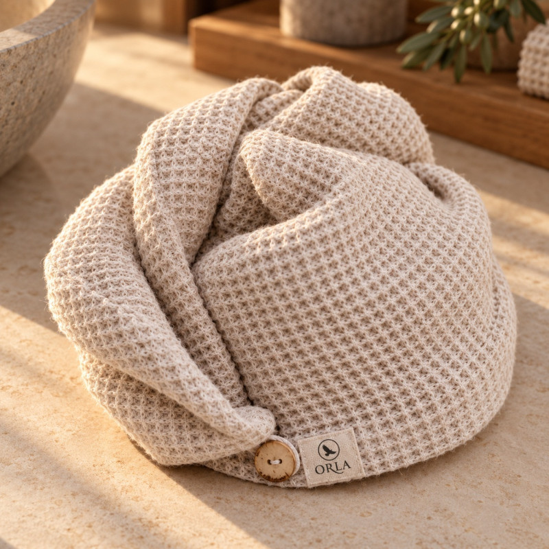 Lniany turban do włosów ORLA Rytuał