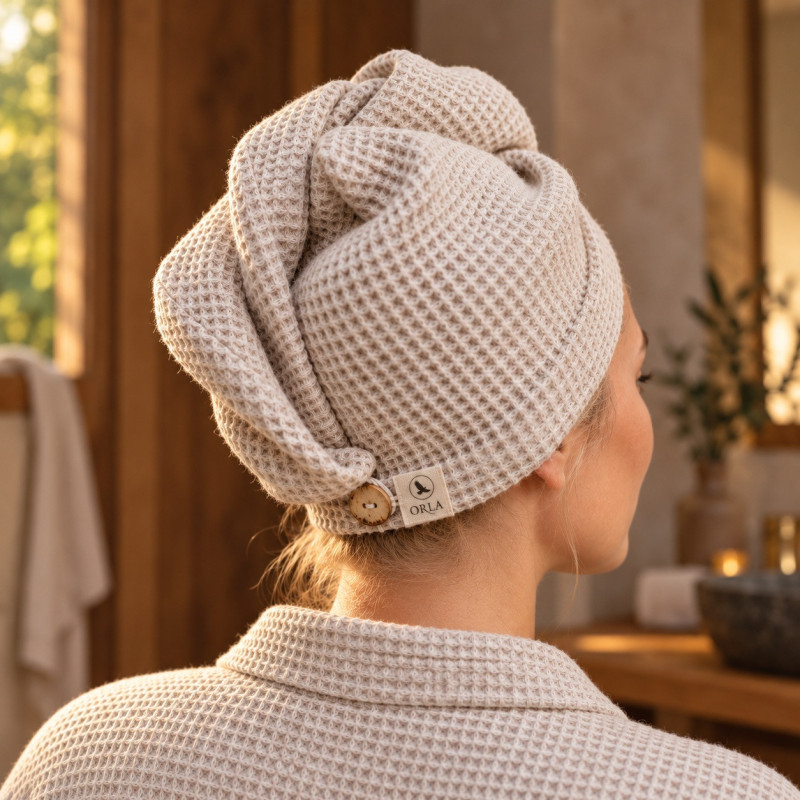 Lniany turban do włosów ORLA Rytuał